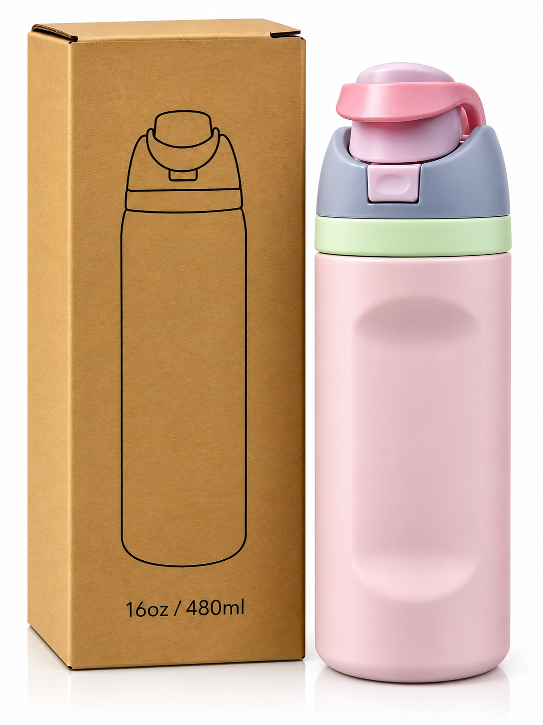 Pastel pink bottle features and specifications