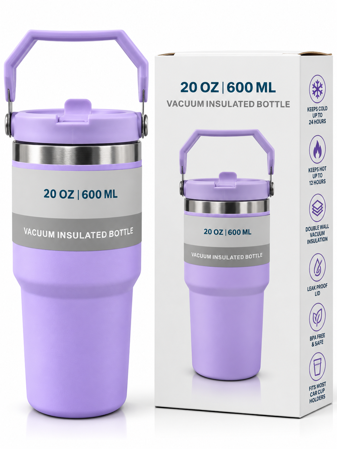 Lavender bottle features and details