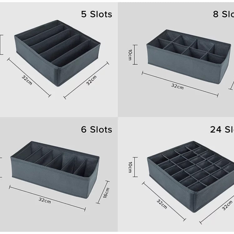 4PC Underwear Drawer Organiser - Home Phase