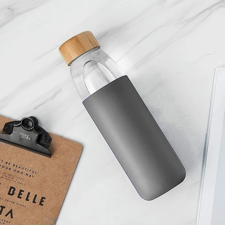 Danny Home Glass Bottle With Bamboo Lid - 550ml - StylePhase SA
