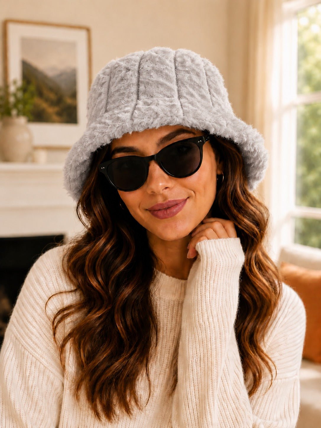 Faux Fur Grey Hat - StylePhase SA