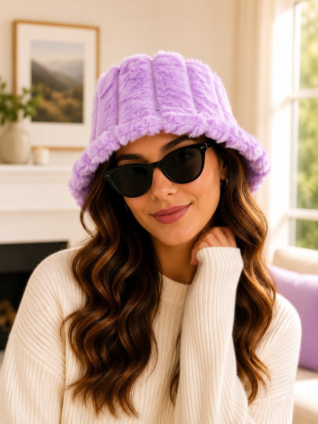 Faux Fur Lilac Hat - StylePhase SA