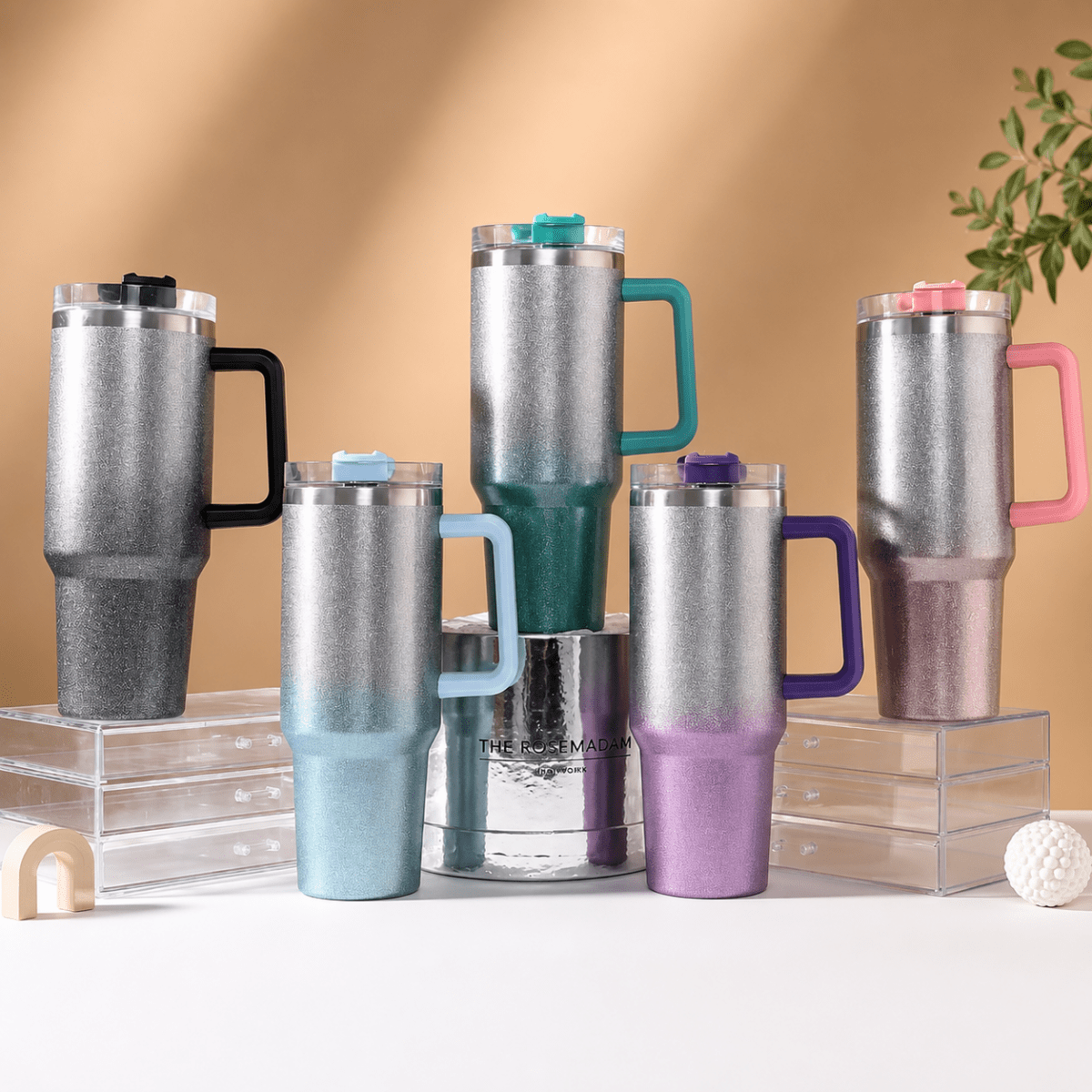 Glitter Stainless Steel Thermos Flask - 1200 ml - Home Phase