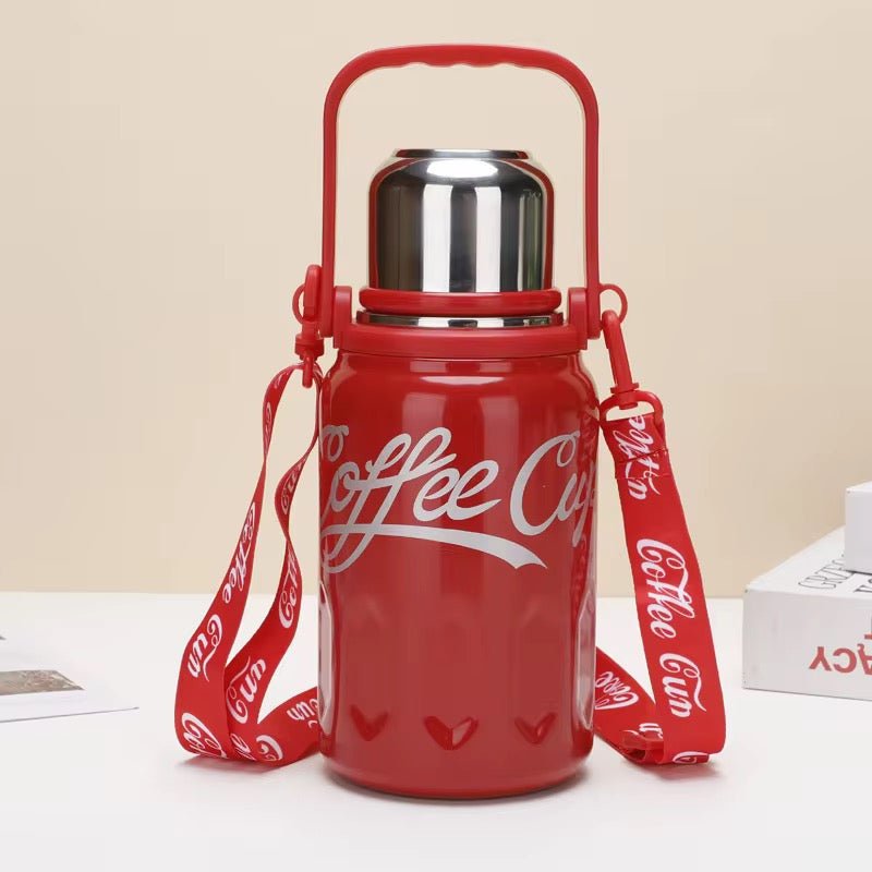 Insulated Thermo Vacuum Flask With Handle & Strap - 1200ml - Style Phase Home