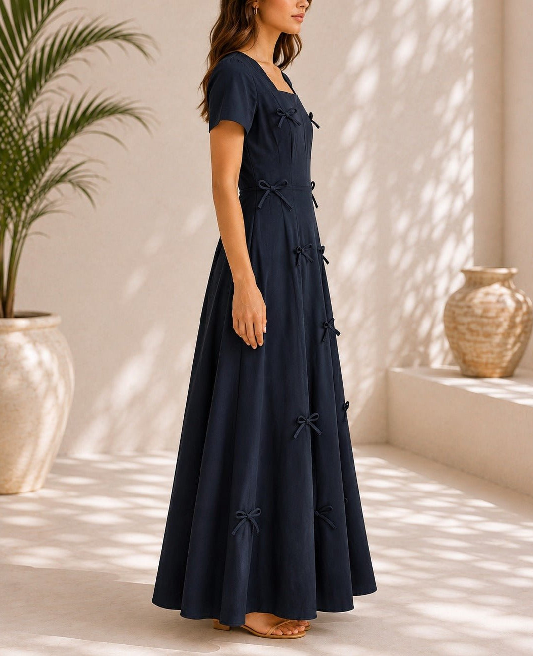 Ladies Black Bow Pocket Dress- New Feeling - StylePhase SA