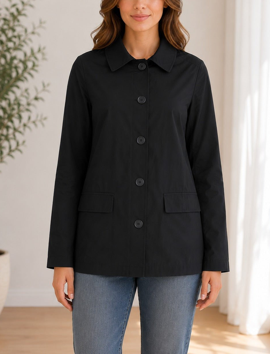 Ladies Black Classic Button Jacket - StylePhase SA