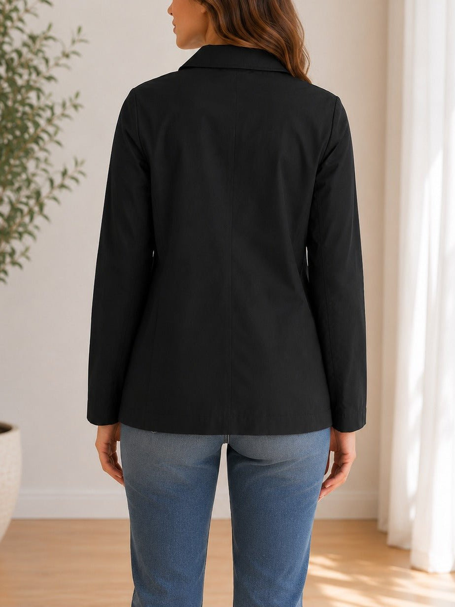 Ladies Black Classic Button Jacket - StylePhase SA