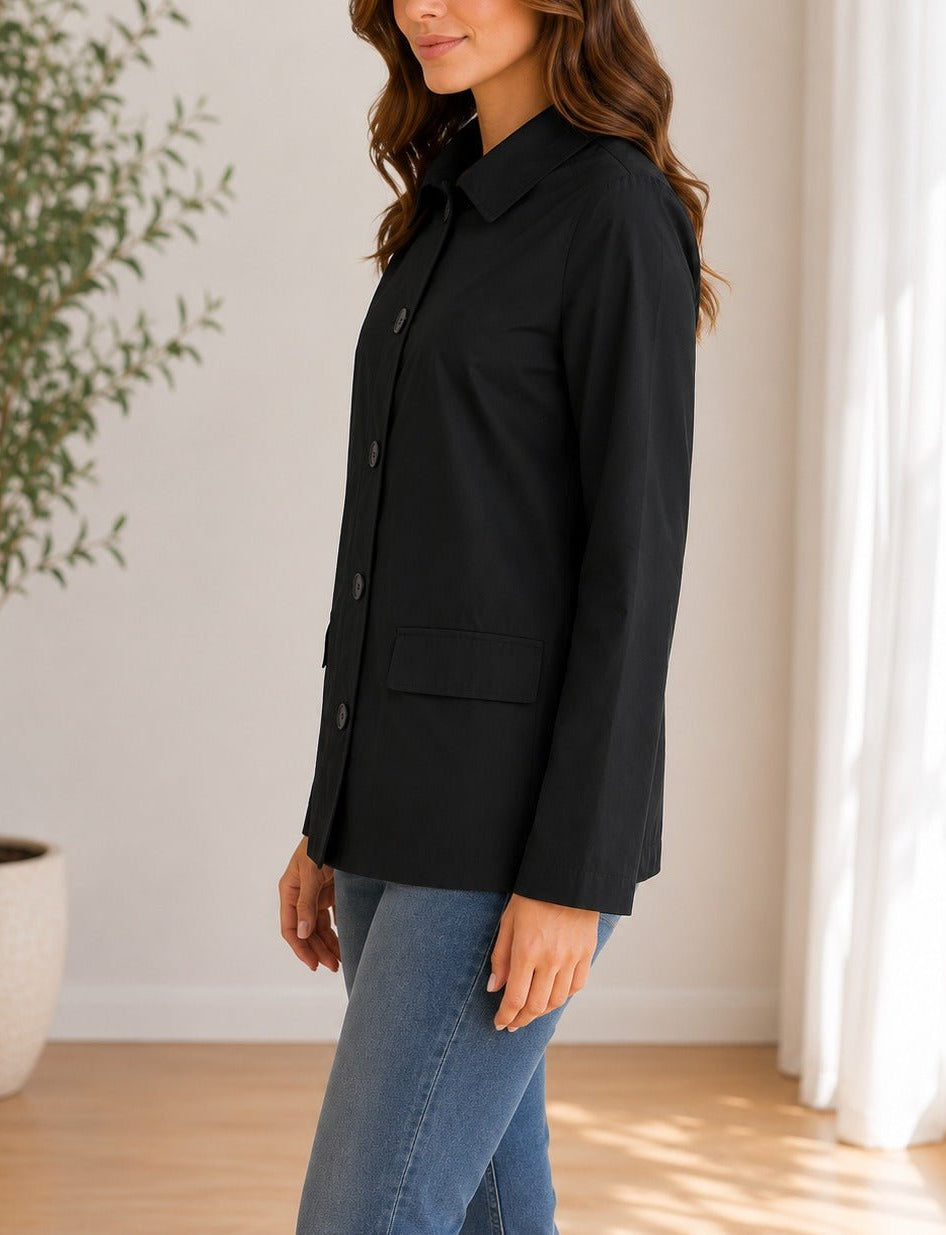 Ladies Black Classic Button Jacket - StylePhase SA