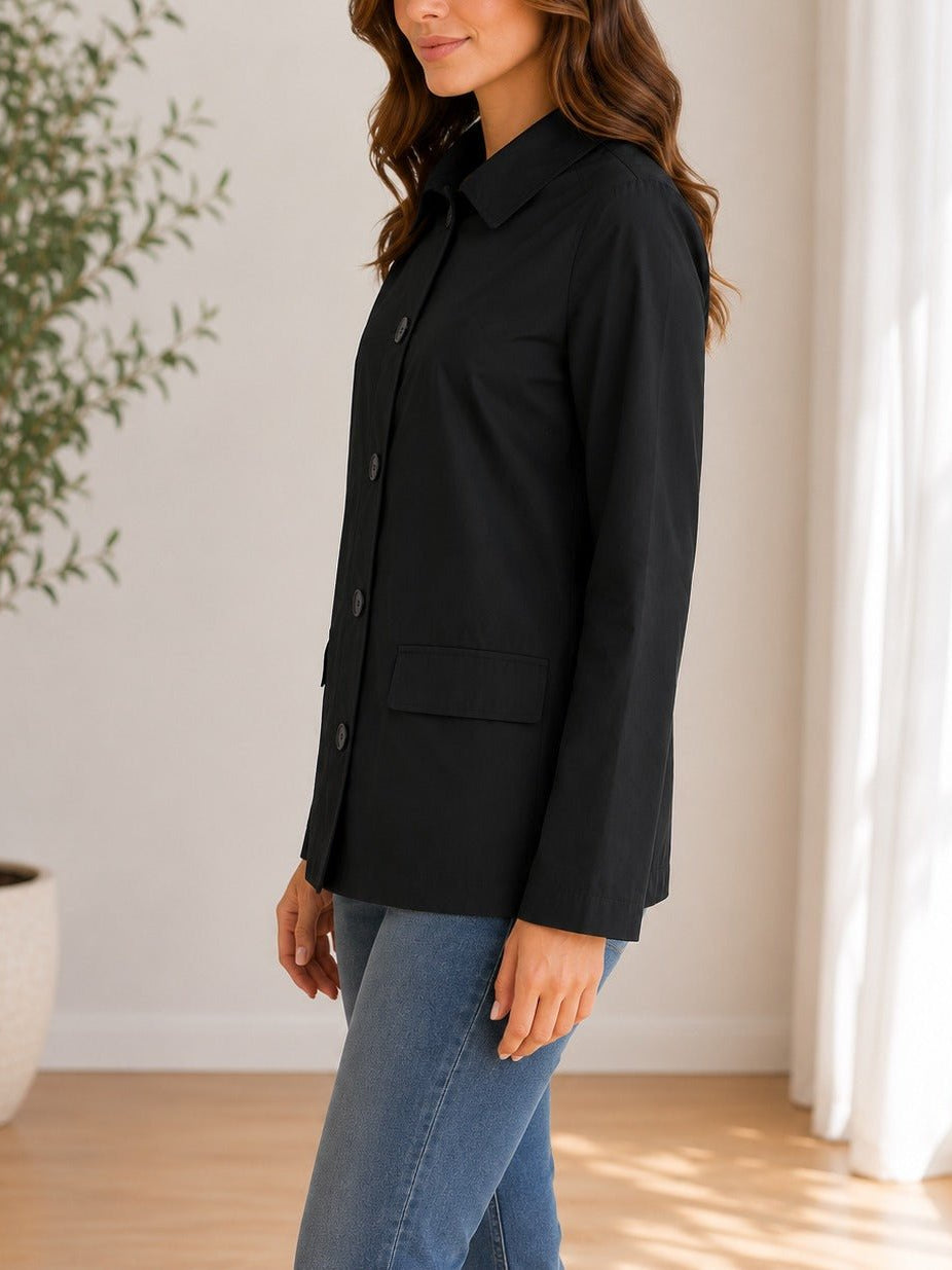 Ladies Black Classic Button Jacket - StylePhase SA