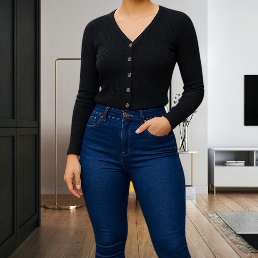 Ladies Black Crop Jersey - StylePhase SA