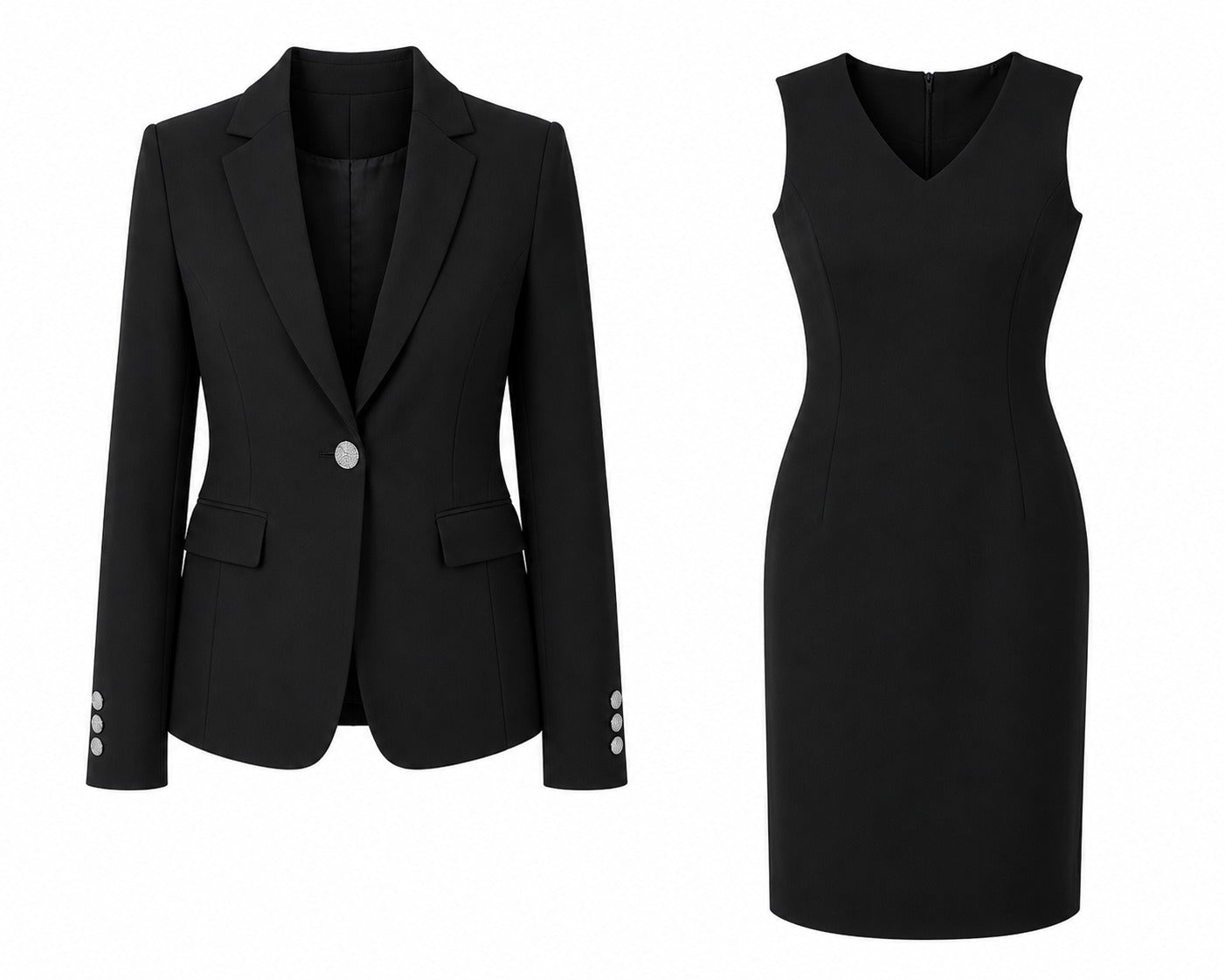 Ladies Black Dress Two Piece Set- New Feeling - StylePhase SA