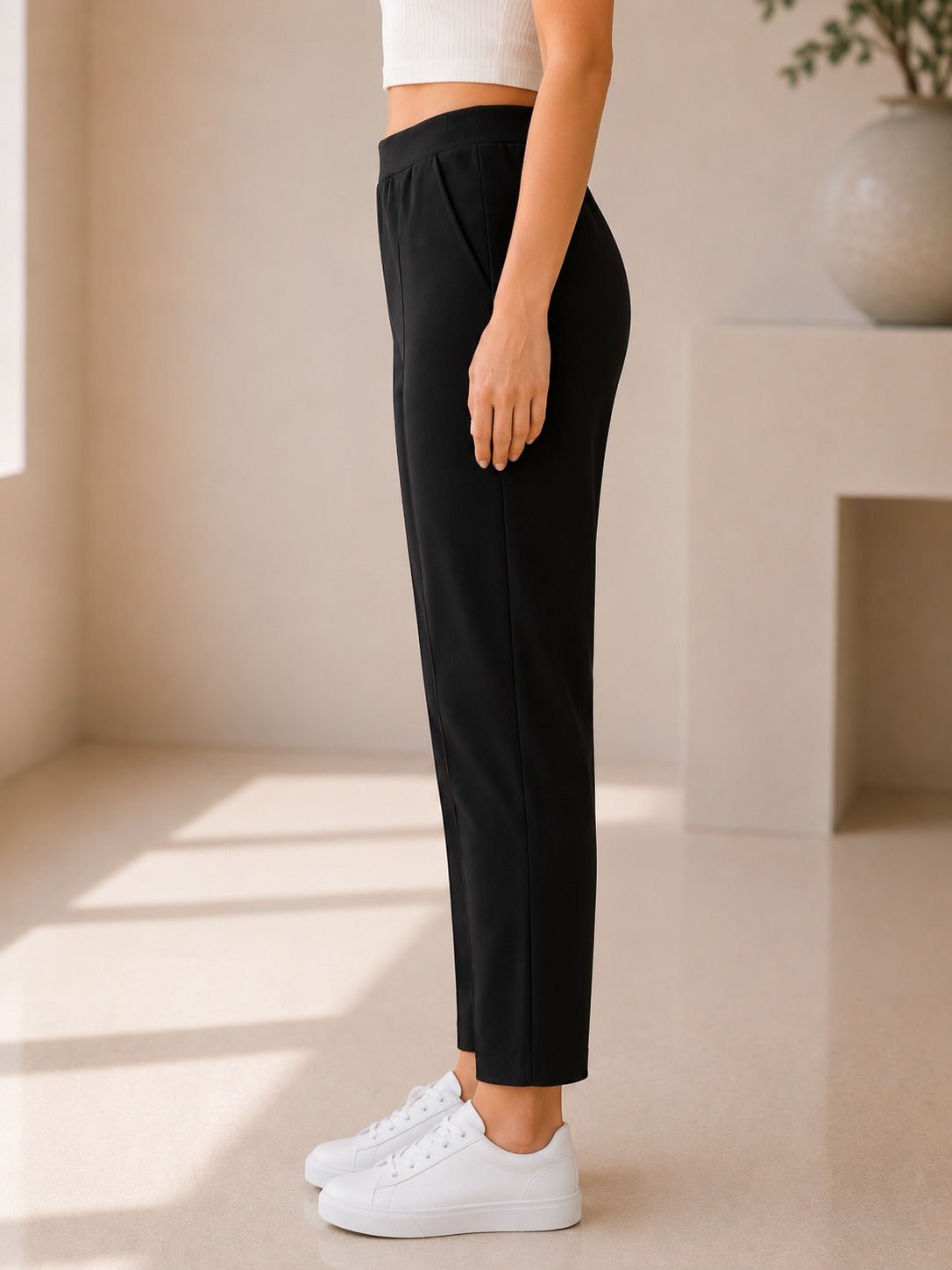Ladies Black Suede Pants - StylePhase SA