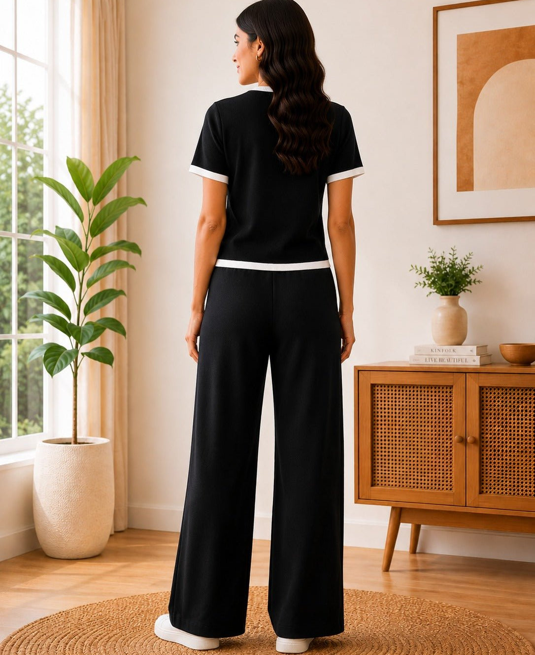 Ladies Black Two-Piece Set - StylePhase SA