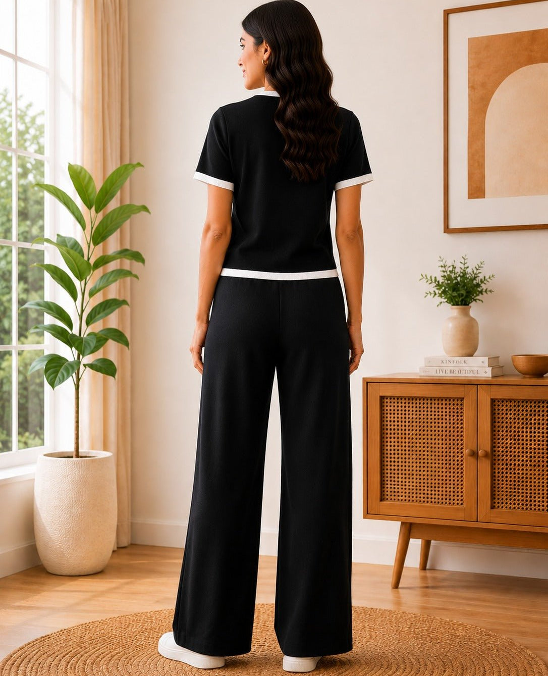 Ladies Black Two-Piece Set - StylePhase SA