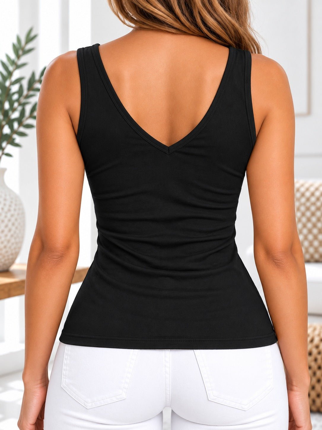 Ladies Black Vest Top - StylePhase SA