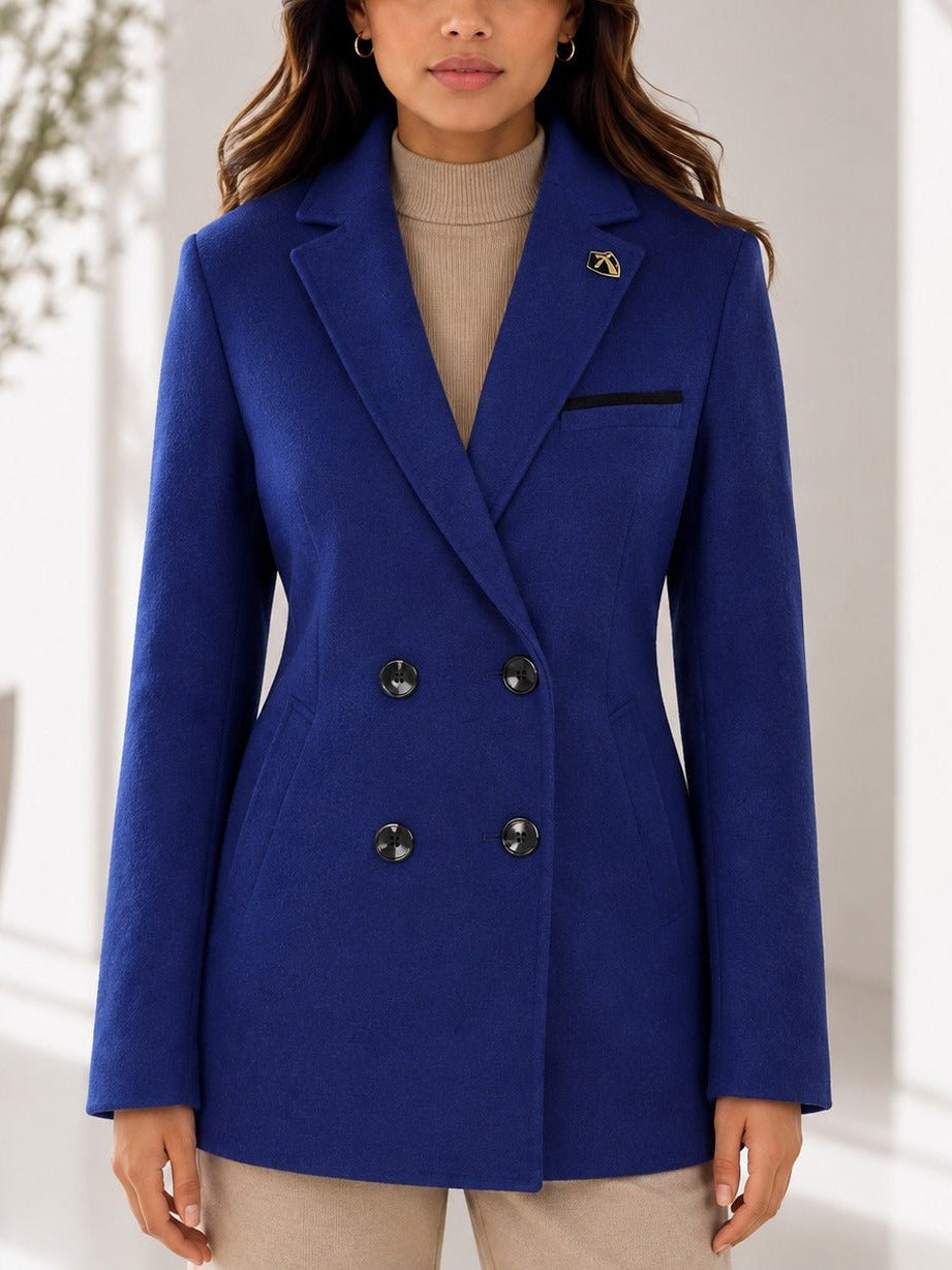 Ladies Blue Double Breast Blazer - StylePhase SA