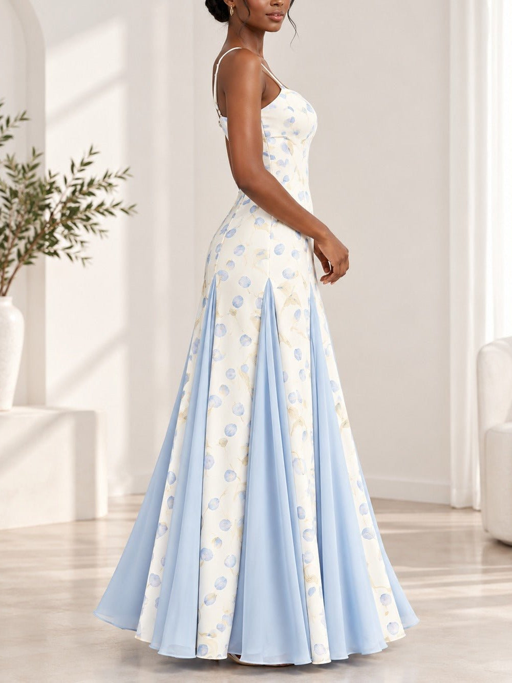 Ladies Blue Rose Maxi Dress - StylePhase SA