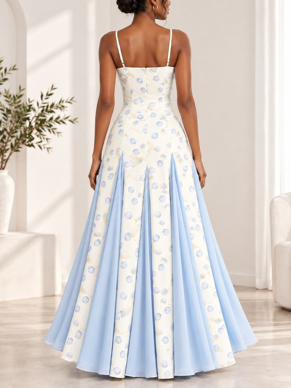 Ladies Blue Rose Maxi Dress - StylePhase SA