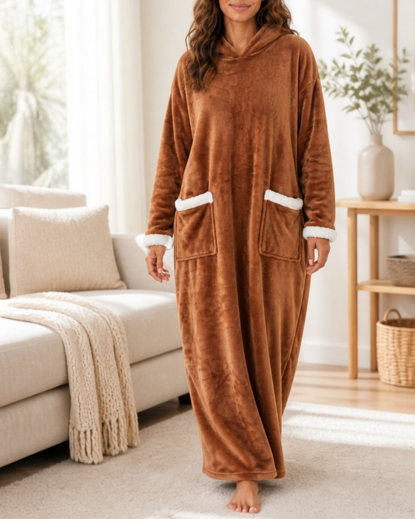 Ladies Brown Plush Huggers - StylePhase SA