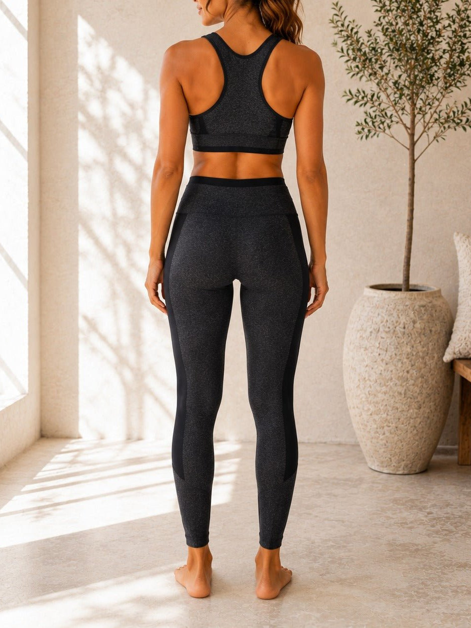 Ladies Charcoal Grey Seamless Activewear Set - StylePhase SA