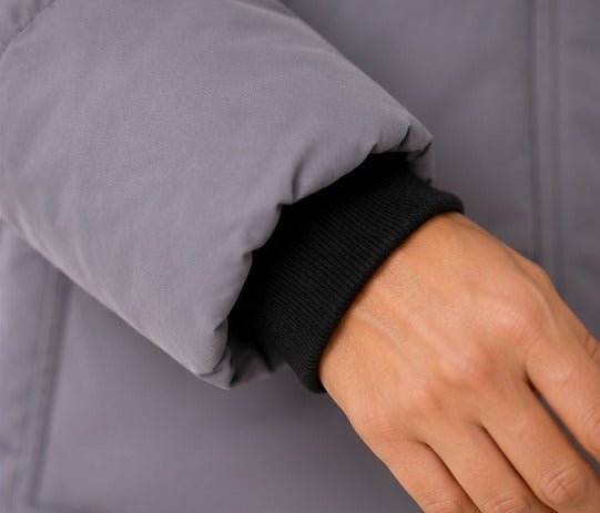 Ladies Grey Fleece Lined Hoody Jacket - StylePhase SA