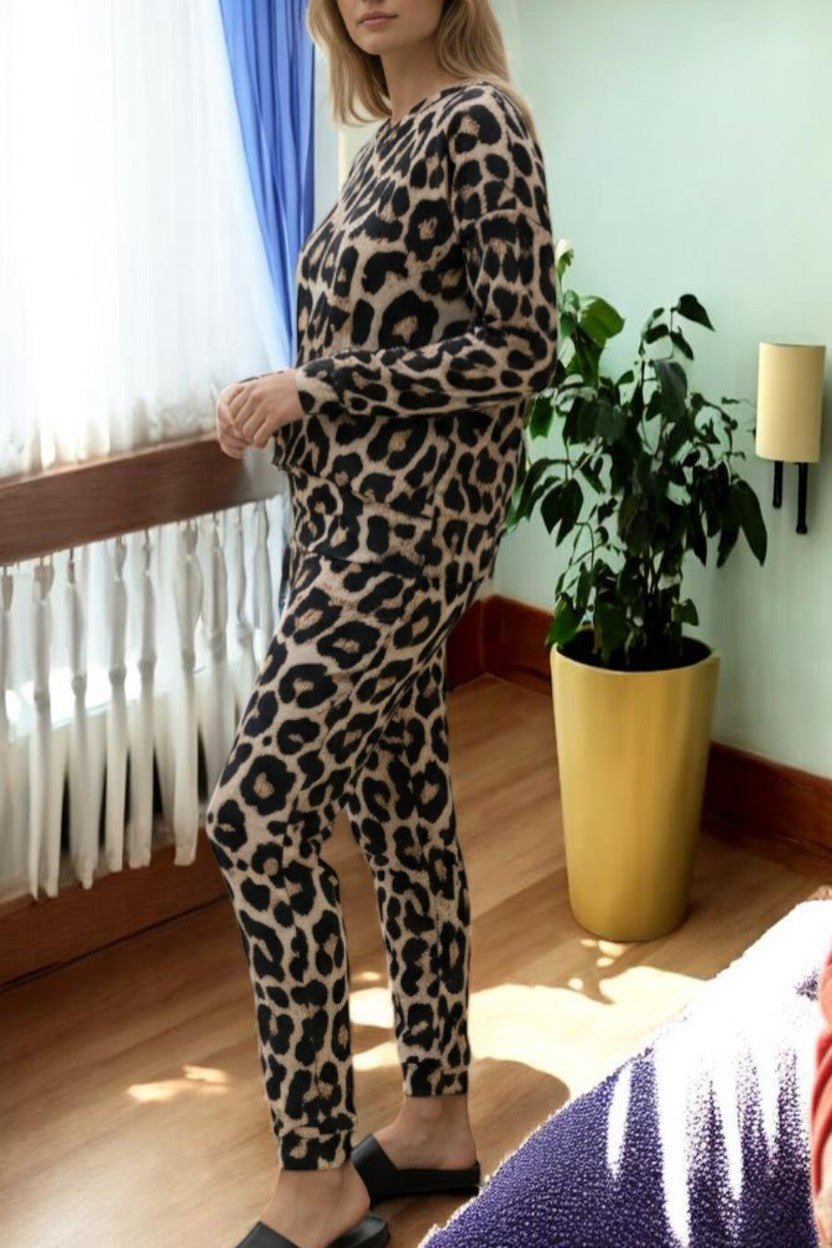 Ladies Leopard Print Pj Set - StylePhase SA