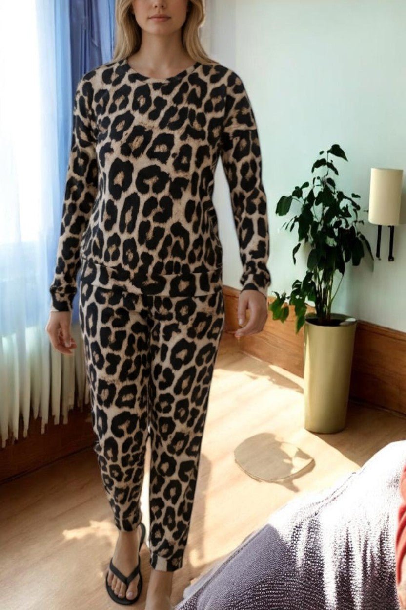 Ladies Leopard Print Pj Set - StylePhase SA