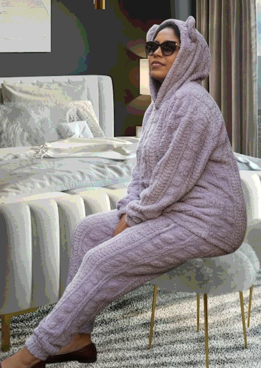 Ladies Lilac Plush Ears Pj Set - StylePhase SA