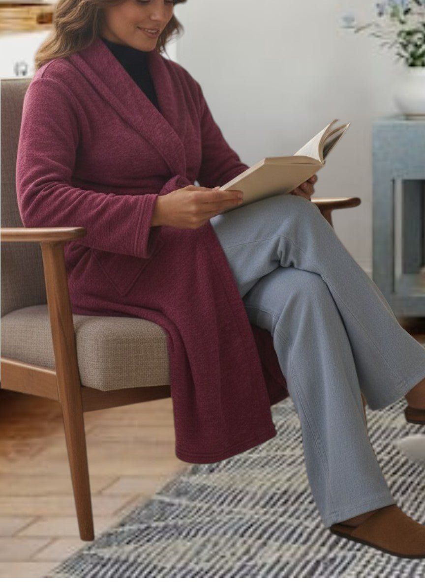 Ladies Maroon Polar Fleece Gown - StylePhase SA
