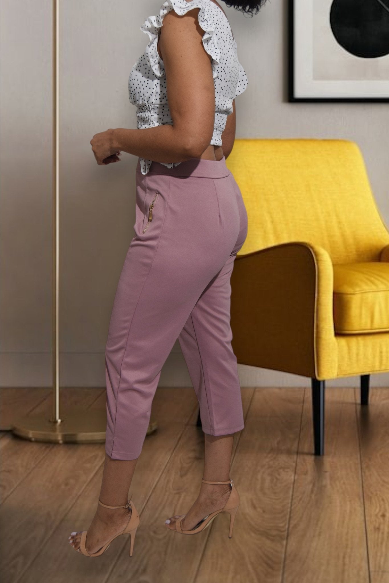 Ladies Mink Capri Zip Pants - StylePhase SA