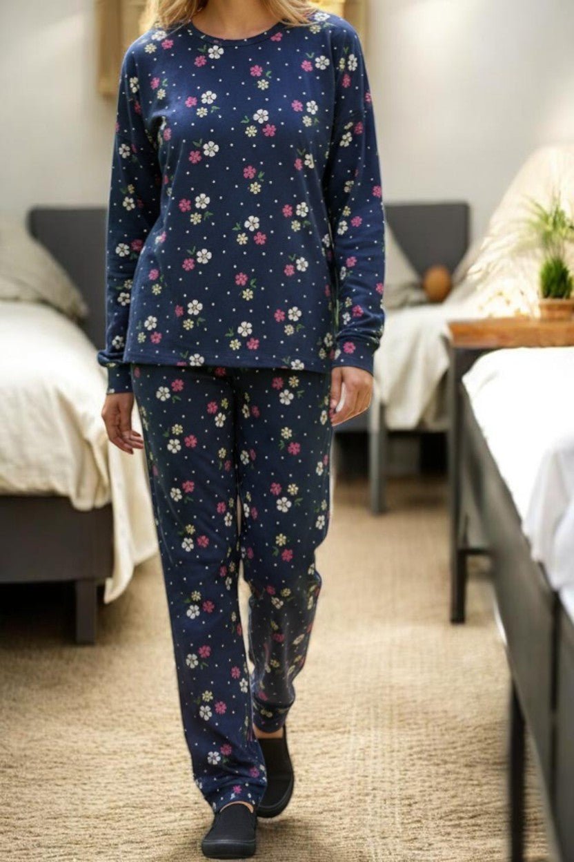 Ladies Navy Floral Pj Set - StylePhase SA