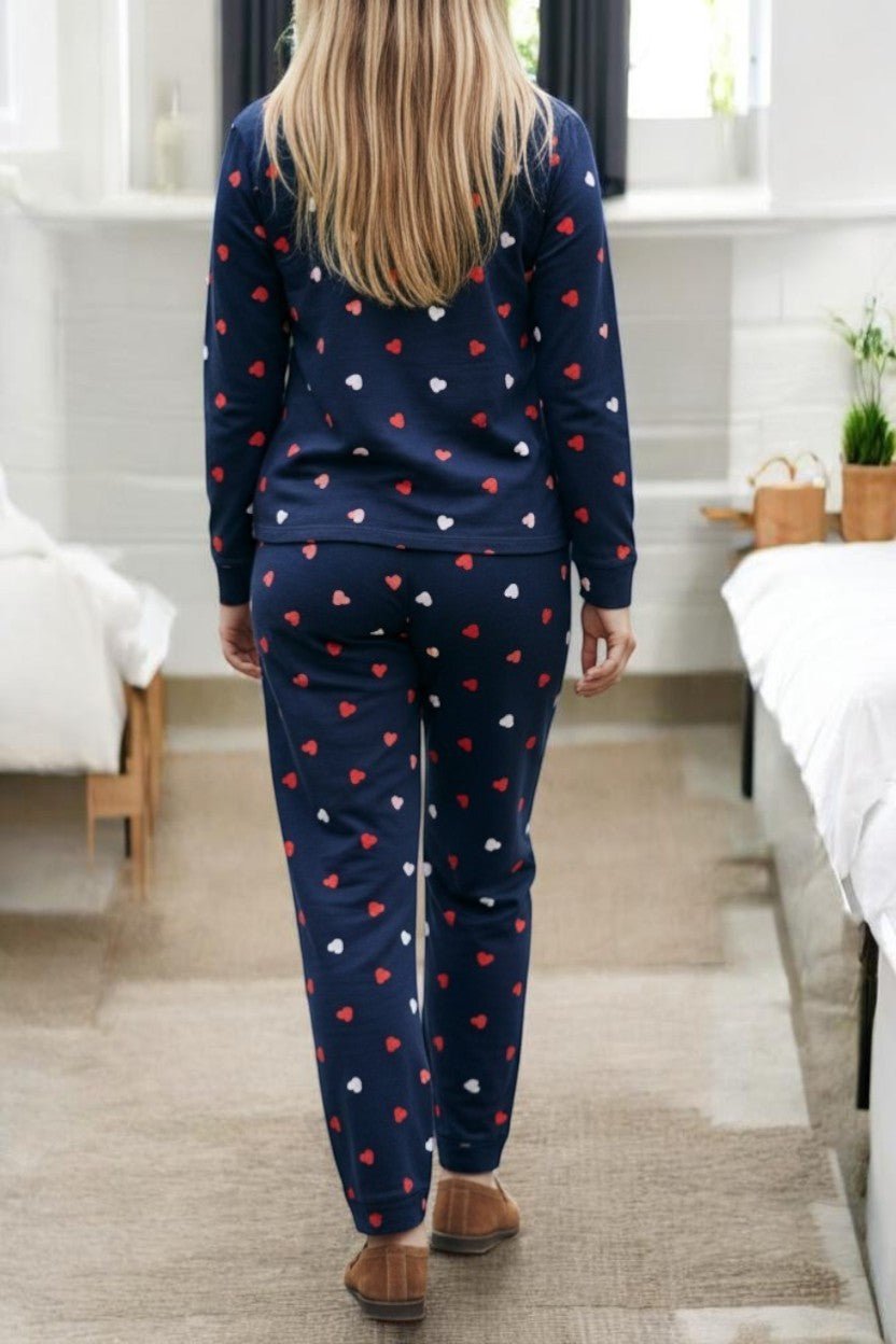 Ladies Navy Heart Pj Set - StylePhase SA