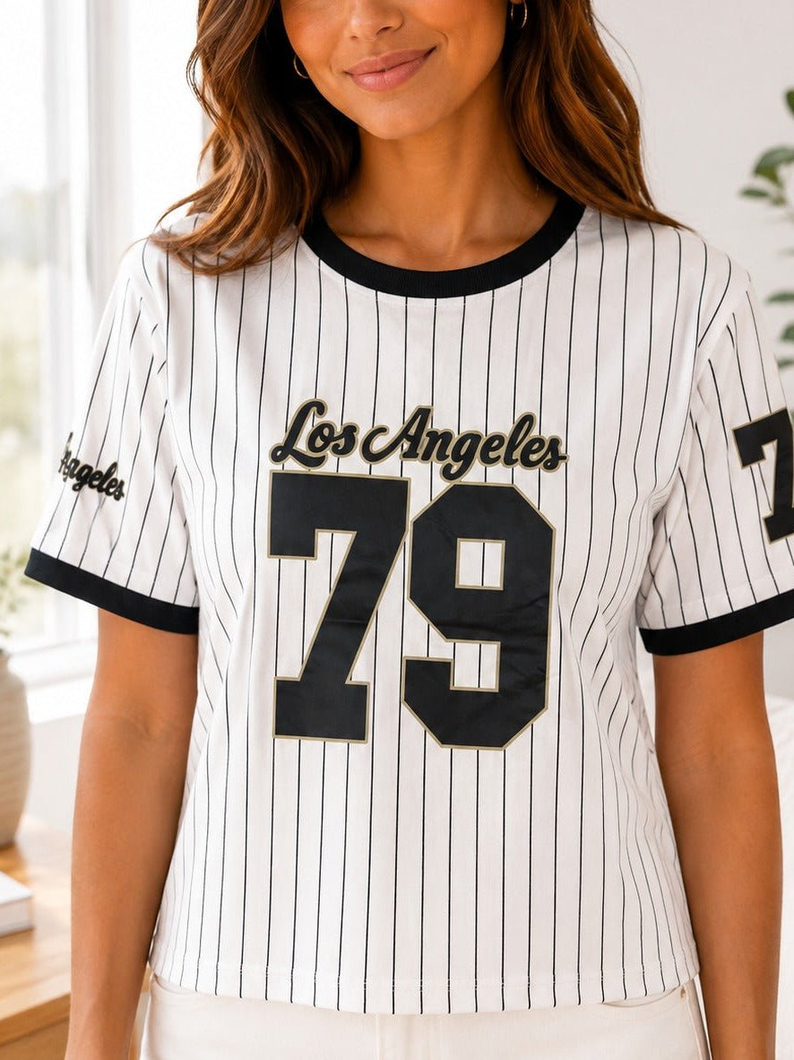 Ladies New Feeling Black Baseball Sweater - StylePhase SA