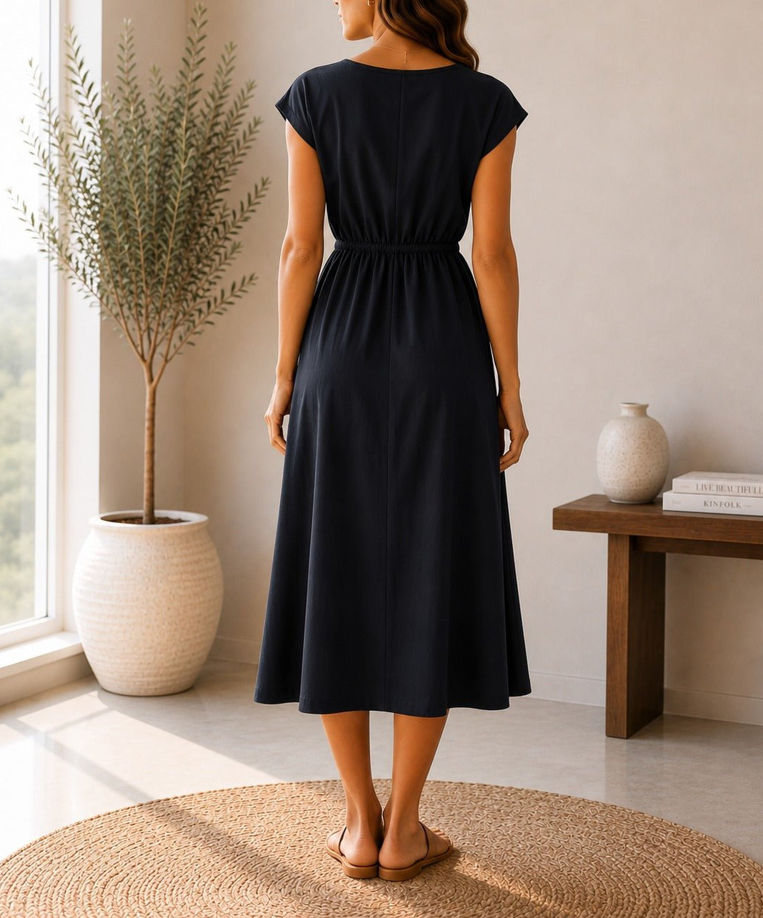 Ladies New Feeling Black Tunic Dress - StylePhase SA