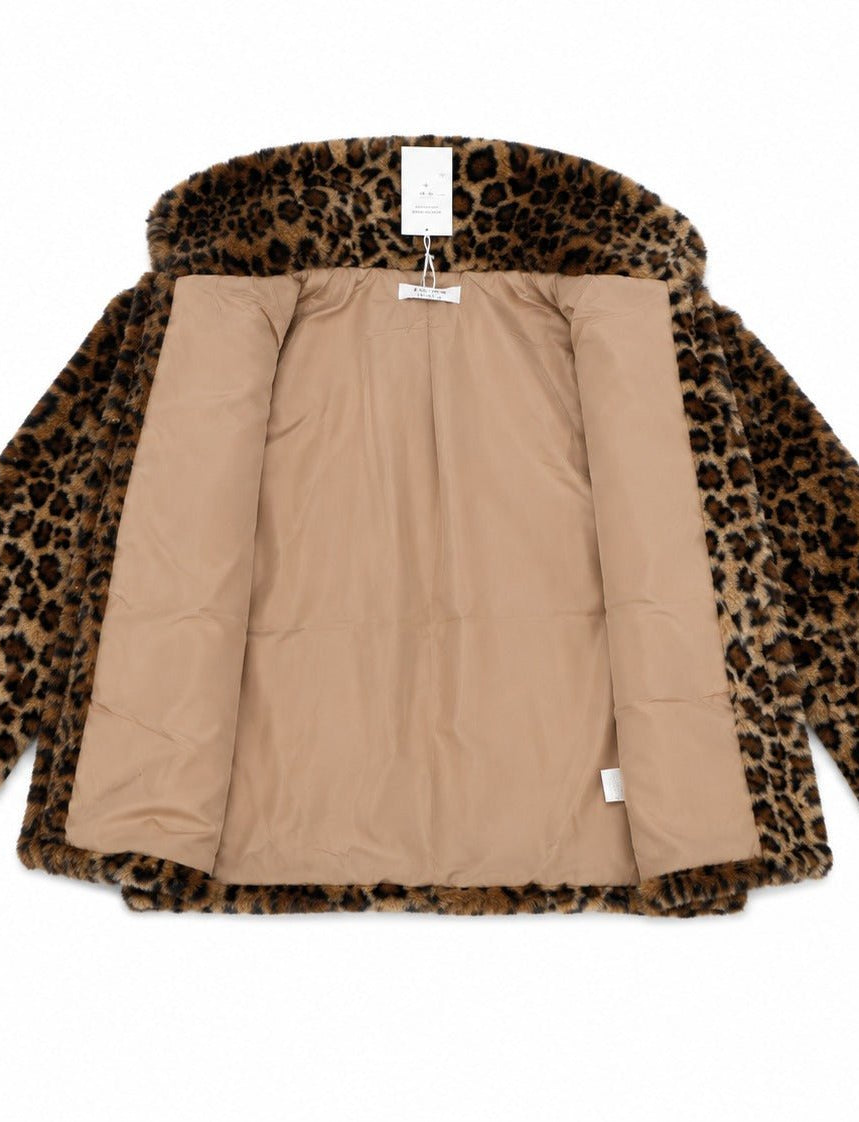 Ladies New Feeling Faux Fur Leopard Print Jacket - StylePhase SA