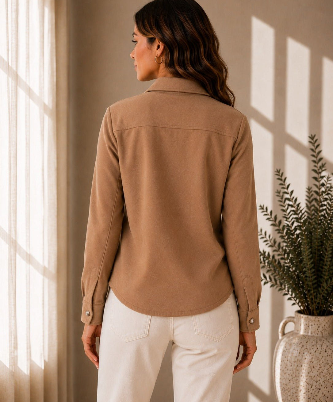 Ladies New Feeling Melton Beige Shirt - StylePhase SA