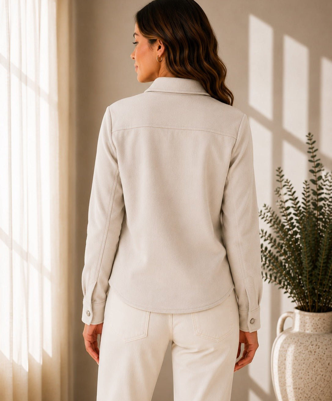Ladies New Feeling Melton Cream Shirt - StylePhase SA
