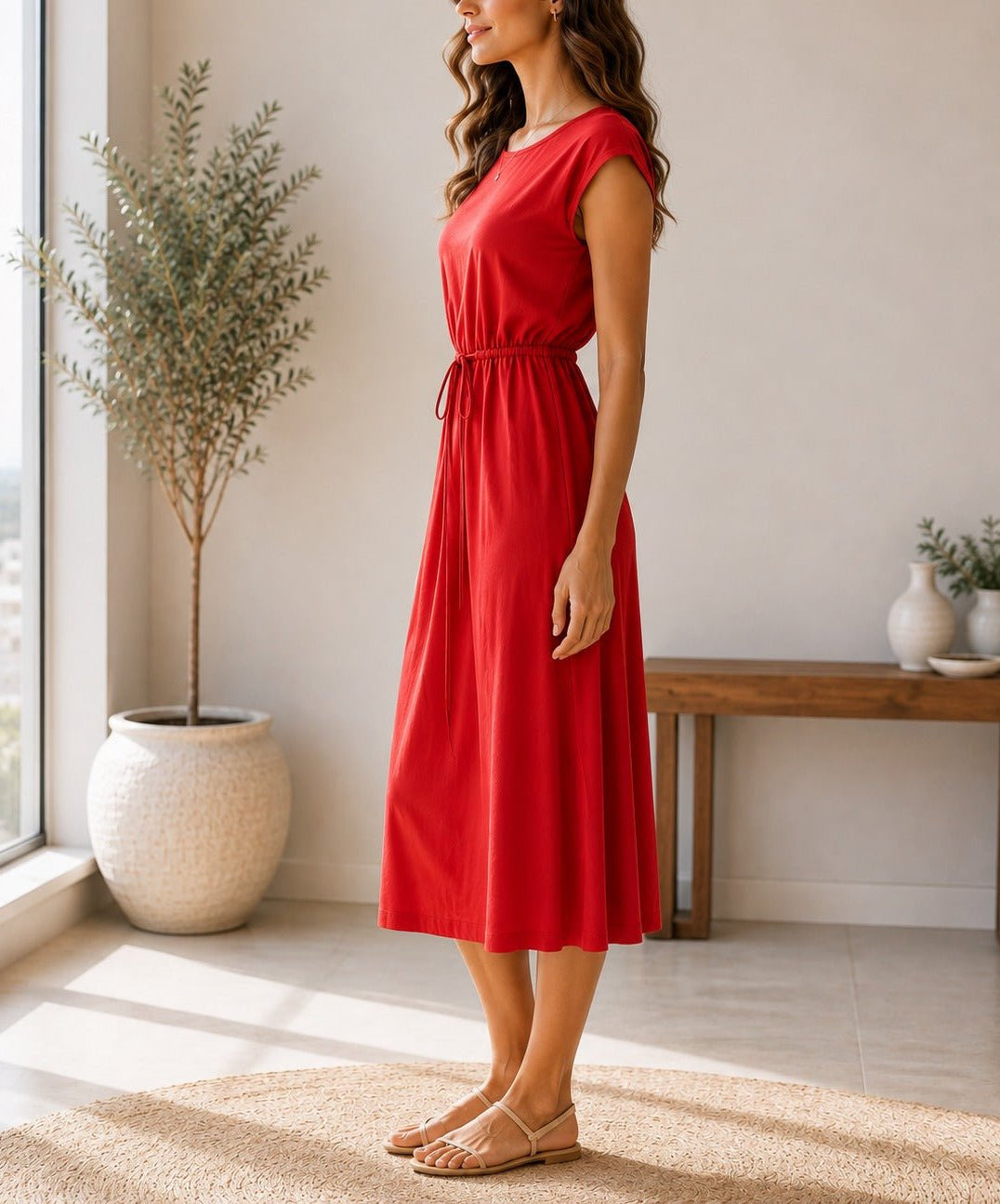 Ladies New Feeling Orange Tunic Dress - StylePhase SA