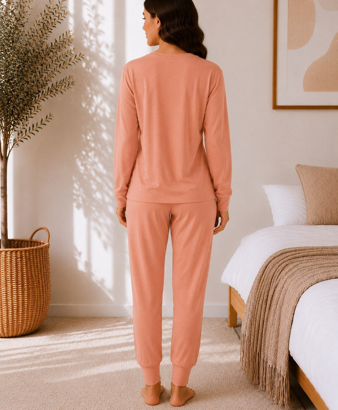 Ladies Peach Pj Set -All Of Me Loves All Of You - StylePhase SA
