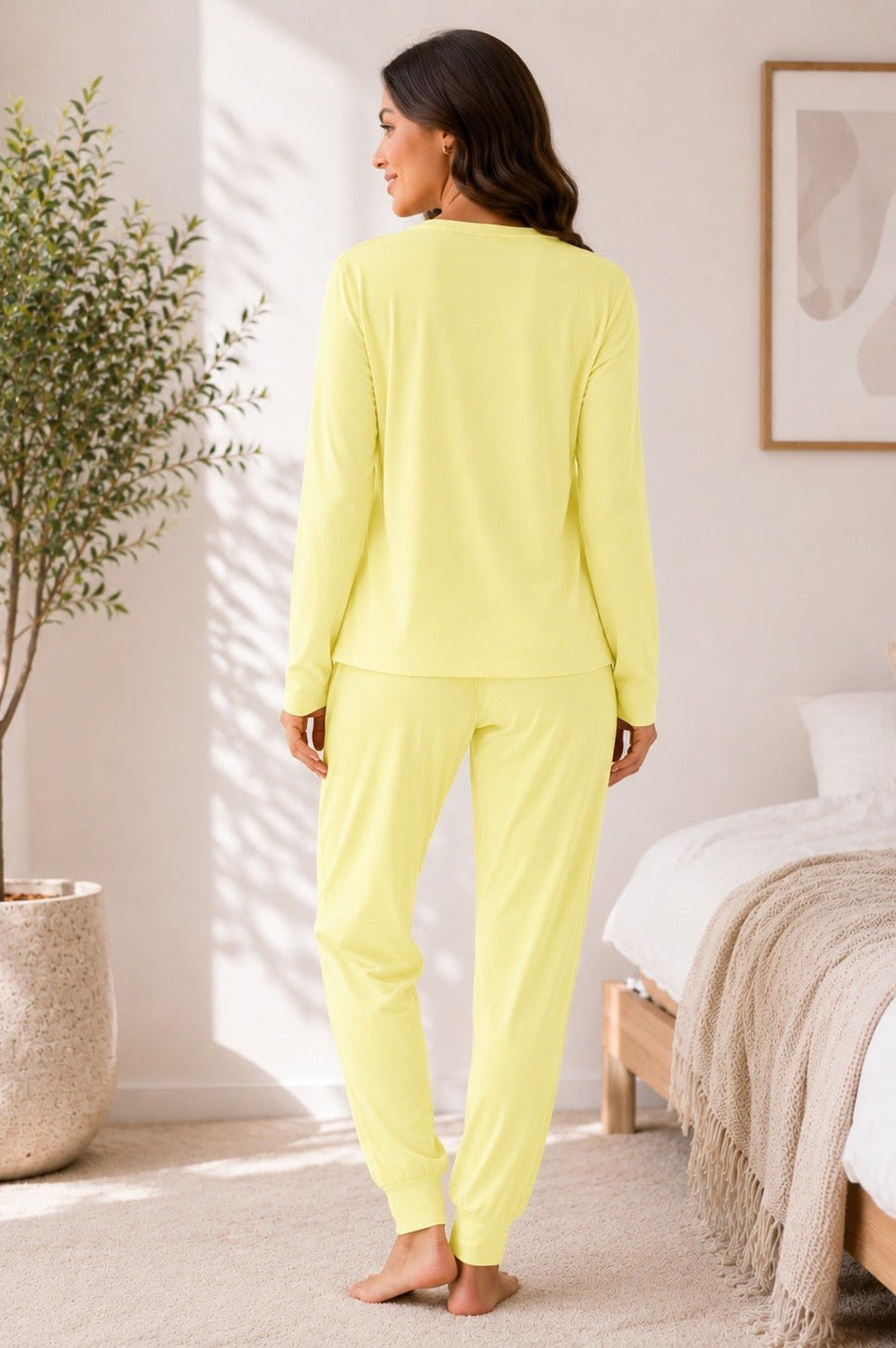 Ladies Printed Yellow Pj Set -Amour - StylePhase SA