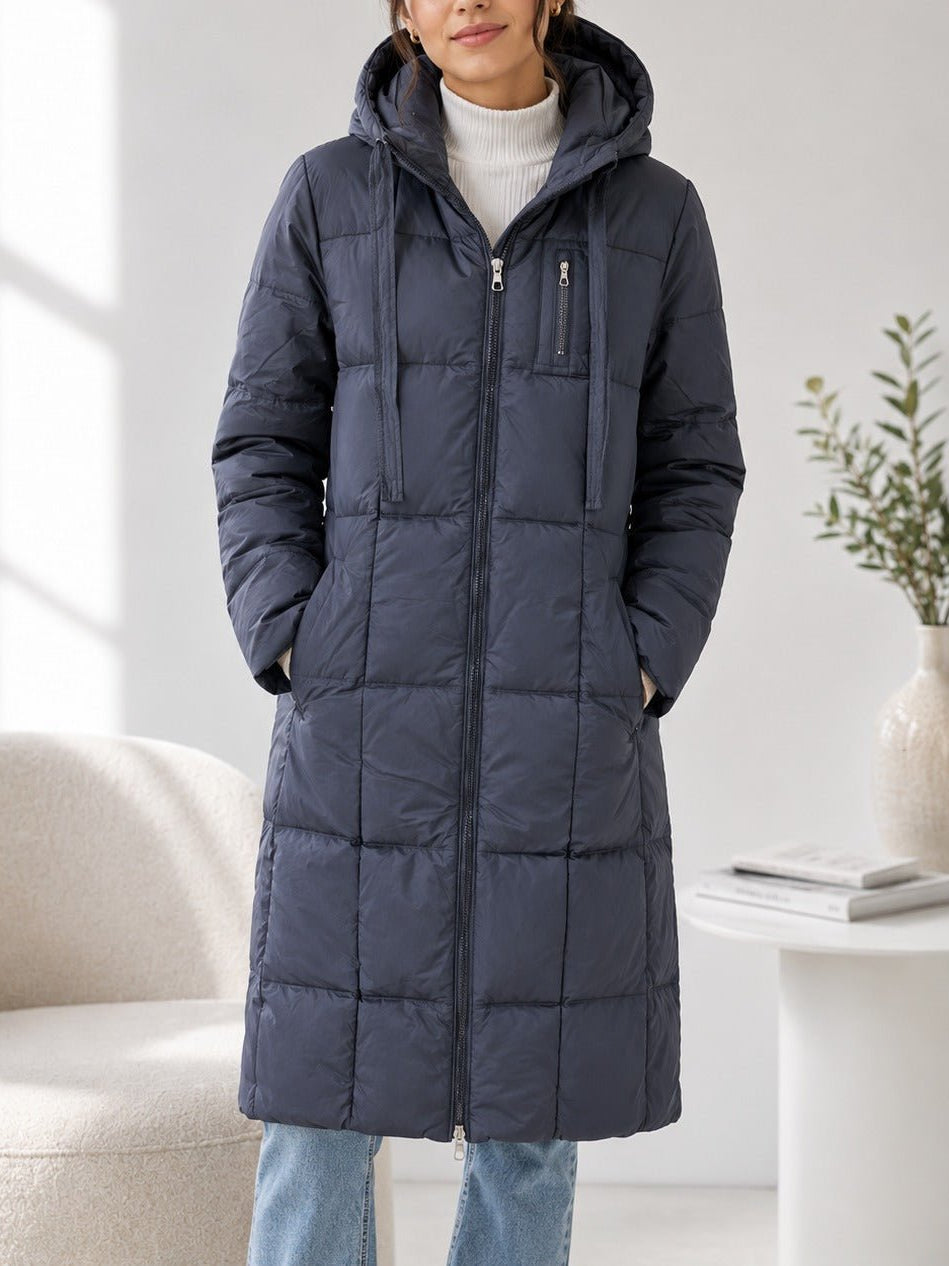 Ladies Quilted Black Lined Puffer Jacket - StylePhase SA