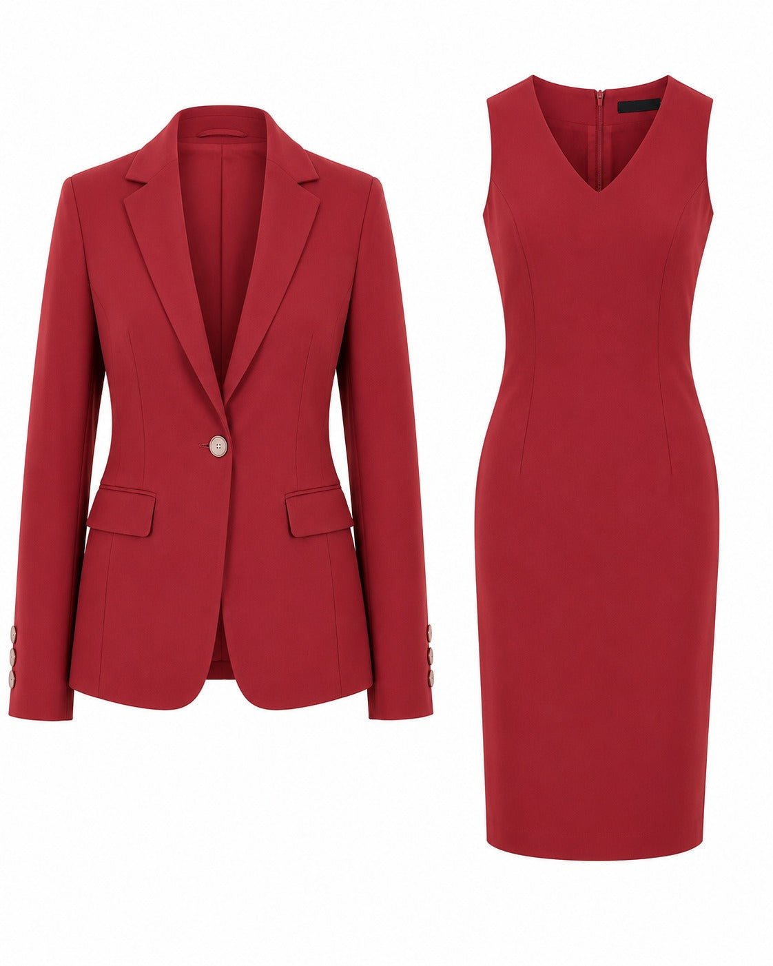 Ladies Red Dress Two Piece Set- New Feeling - StylePhase SA