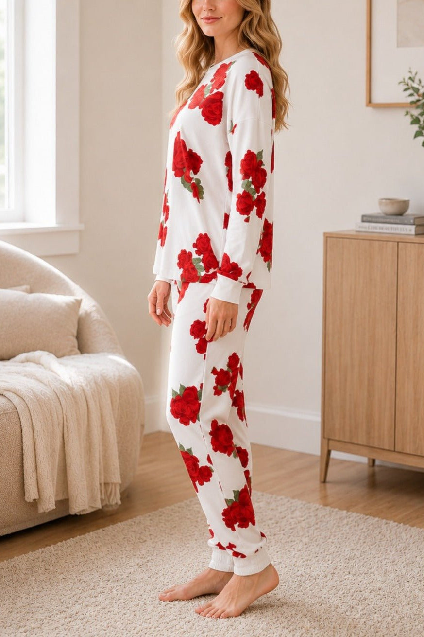 Ladies Red Rose Pj Set - StylePhase SA