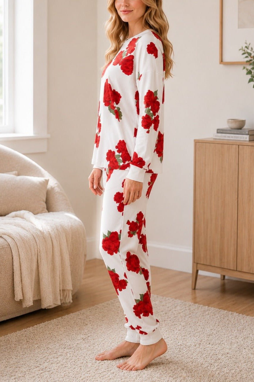 Ladies Red Rose Pj Set - StylePhase SA