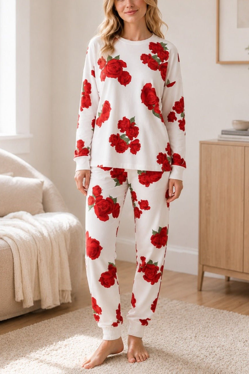 Ladies Red Rose Pj Set - StylePhase SA