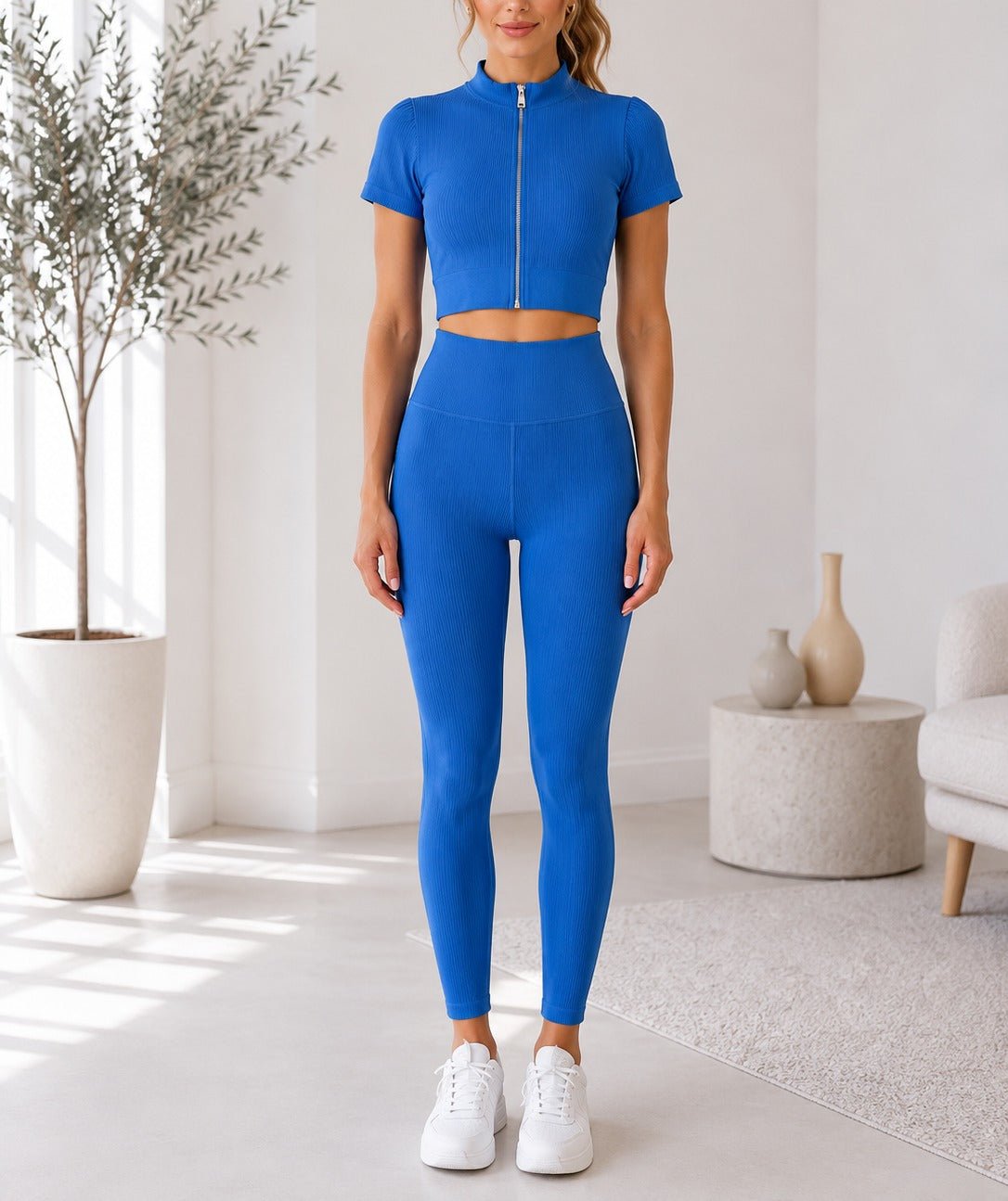 Ladies Royal Zip Up Two-Piece Activewear Set - StylePhase SA