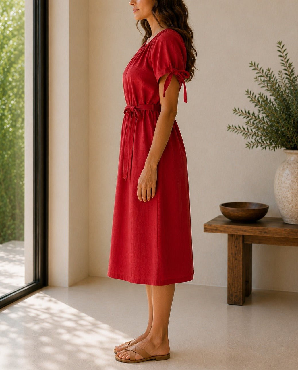 Ladies Rust Tunic Tie Dress - StylePhase SA