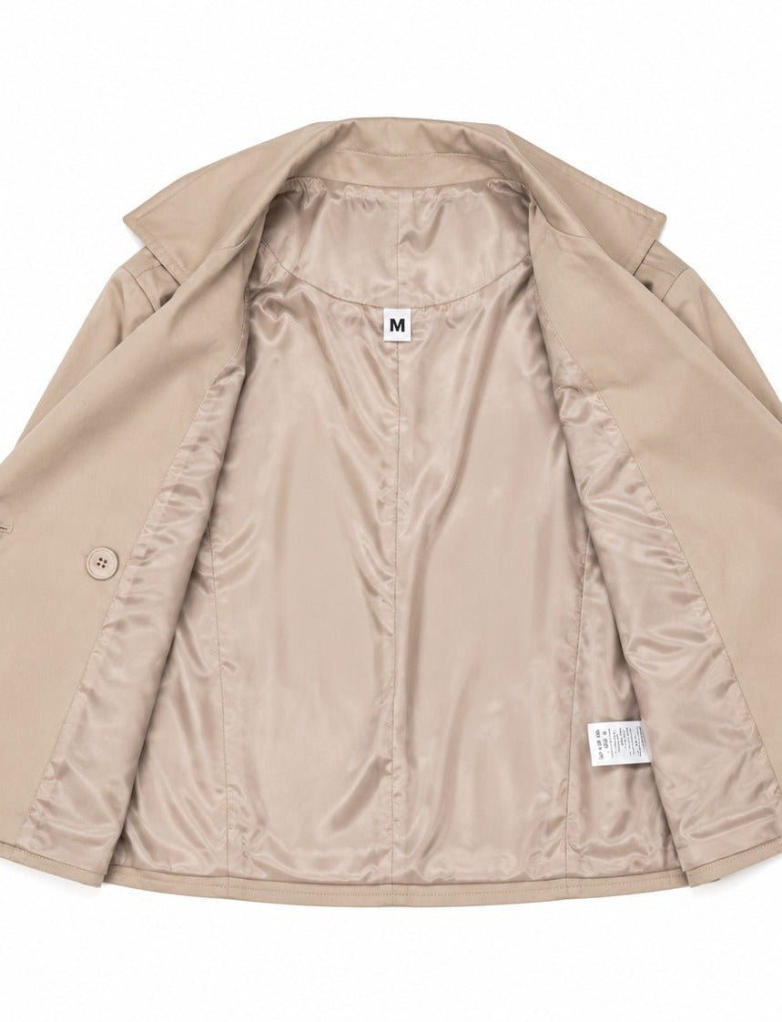Ladies Stone Lined Cropped Trench Coat - StylePhase SA