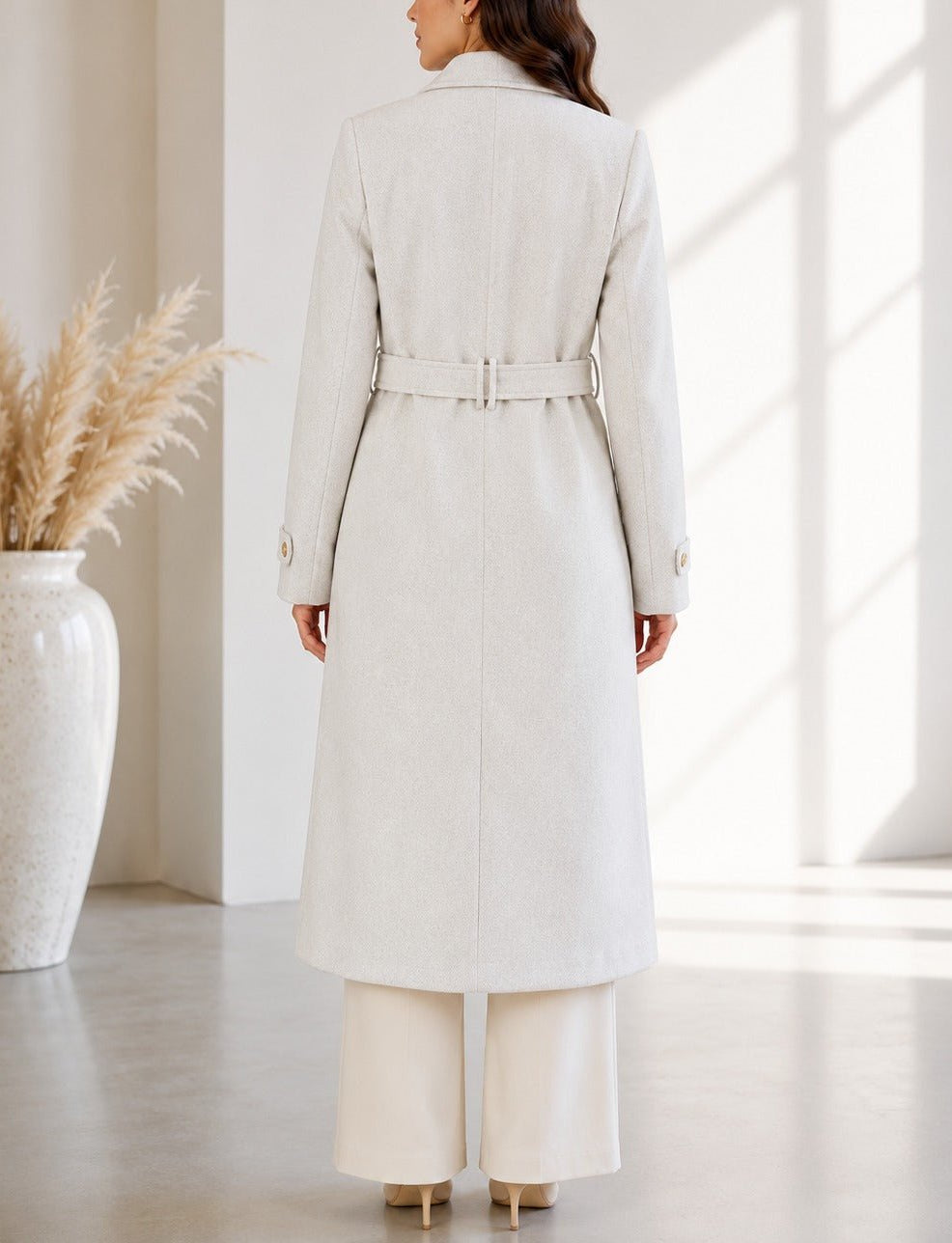 Ladies Stone Side Collar Melton Coat - StylePhase SA