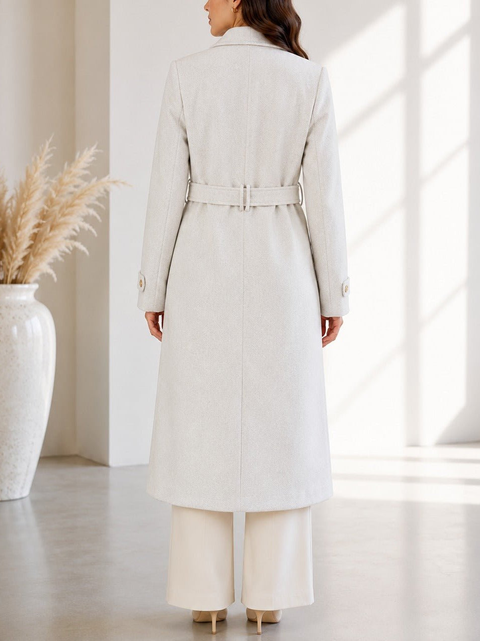 Ladies Stone Side Collar Melton Coat - StylePhase SA